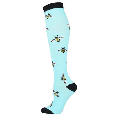Bee Patterned Knee High (Compression Socks) - S/M