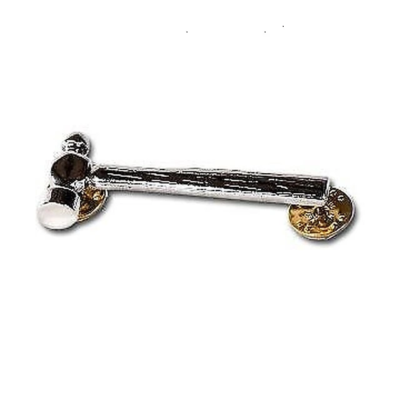 Ballpeen Hammer Biker Pin - Motorcycle Club Pins ( Silver Color )