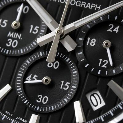 Pre-owned Seiko Selection Men Watch Sbtr037 Black Chronograph Stainless Steel Quartz