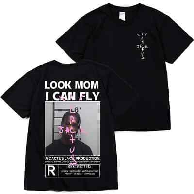 Cactus Jack Look Mom I can fly Travis Scott Astroworld full size S-3XL T-shirt