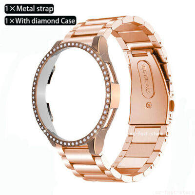 Metal Band Wrist Strap Bling Case For Samsung Galaxy Watch 4 5 6 FE 40/44MM