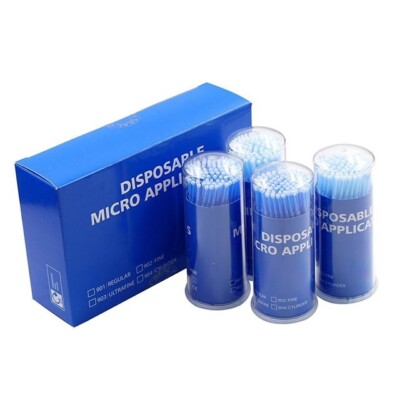400 Microbrush Micro Brush Applicator Tips for Makeup Eyelash Dental Fine