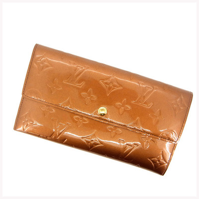 Louis Vuitton Wallet Purse Long Wallet Vernis Bronze Woman