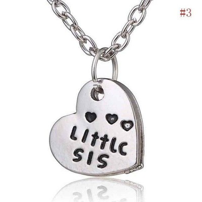 3 Part Divided Heart Sisters Pendant Necklace