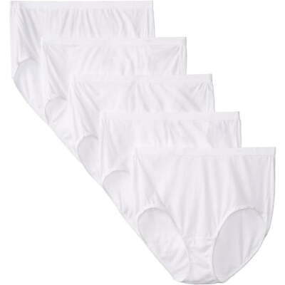 Fruit of the Loom Women's Fit For Me White Plus Size Cotton Briefs Underwear