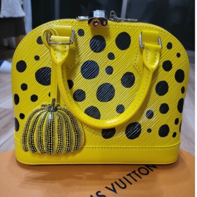 Louis Vuitton Yayoi Kusama Alma BB bag yellow Infinity dots