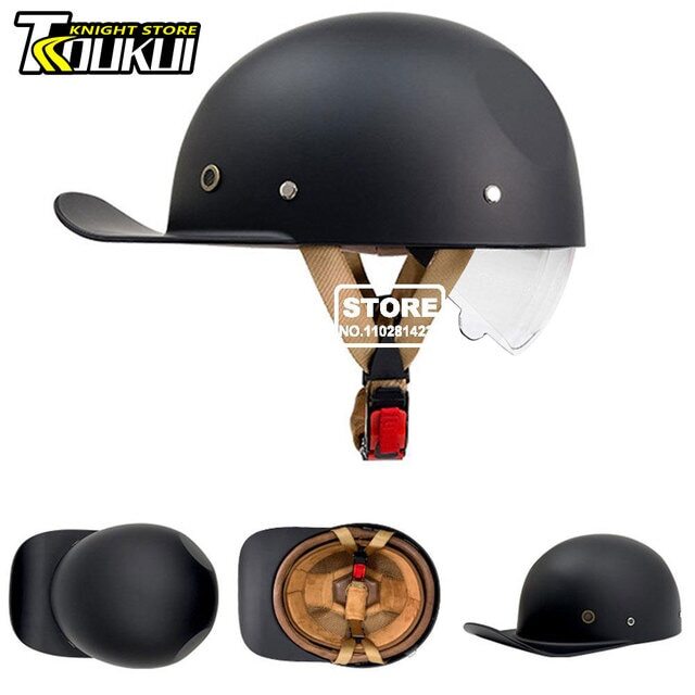 Motorcycle Helmet DOT Helmet Visors Half Face Helmet  Baseball US STOCK