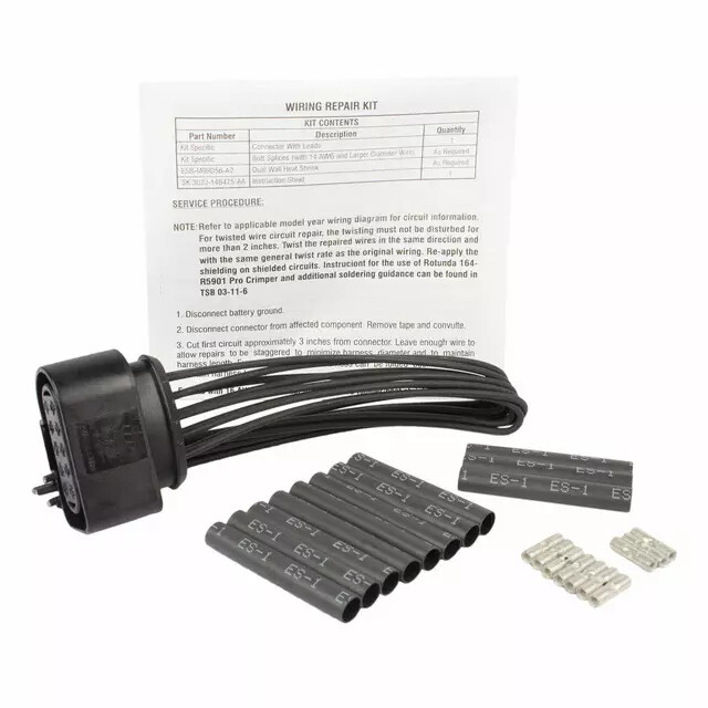 Ford Headlight High / Low Beam Wire Connector HID DU2Z-14S411-PA