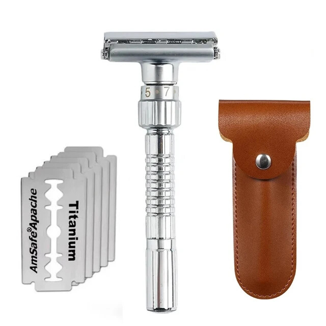 Men Shaving Set With 5 Blades,pouch