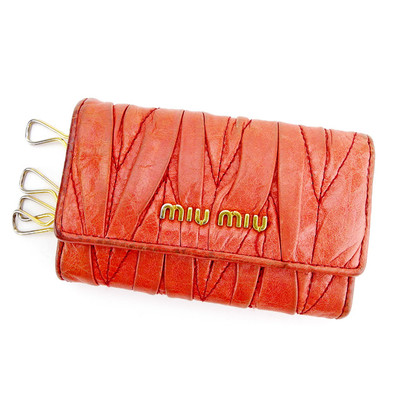 MIUMIU ミュウミュウ キーケース 6連 ピンゴールド 金 本革 レザー MIUMIU ミュウミュウ キーケース 6連 ピンゴールド 金 本革