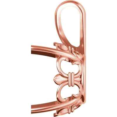 14K Gold Oval 4-Prong Fleur-de-lis Pendant Setting 6x4mm-12x10mm
