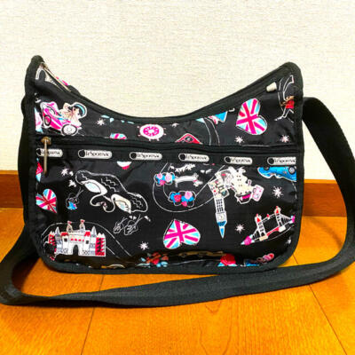 バッグ LeSportsac Shiny Black 3-Zip Crossbody Bag | LeSportsac