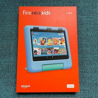  Amazon - Fire HD 8 Kids Ages 3-7 (2022) 8 HD tablet with Wi-Fi 32GB Blue NEW!