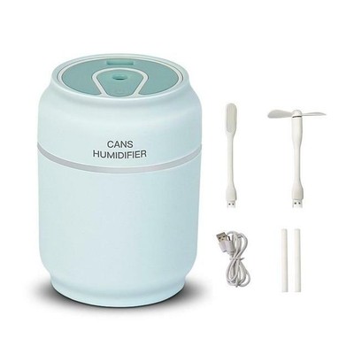 3 in 1 200ml USB Can Shape Air Humidifier 7 Color LED