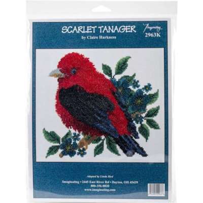 Imaginating ''Scarlet Tanager'' Counted Cross Stitch Kit, NEW