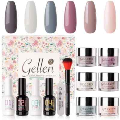 Dip Powder Nail Kit Starter 6 Colors Acrylic Dipping Powder gellen Liquid Set