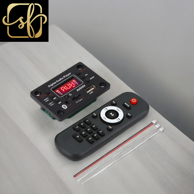 2X40W Big Remote Wireless Bluetooth5.0 MP3 WMA Decoder Board 2X40W Amplifier Car Audio USB TF FM Radio Module Color Screen MP3 Player with Remote