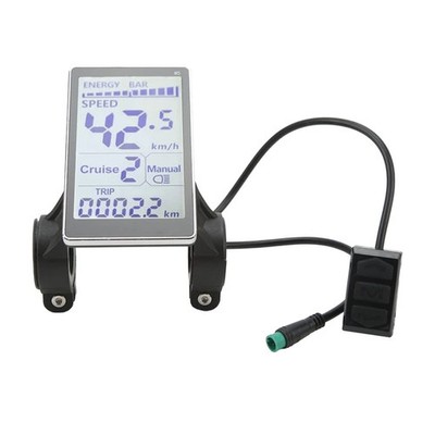 ZAWELIYO Ebike LCD Display Meter, Bike Computer, 5 Pin 24V 36V 48V 60V Universal