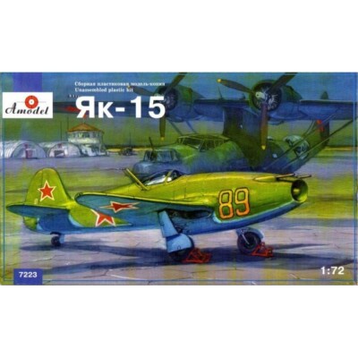 Amodel 7223 model airplane kit 1:72 Yakovlev Yak15 Soviet jet fighter Re-release