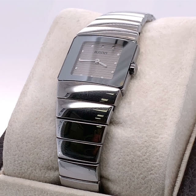 RAＤOレディース時計 Rado DiaStar Gray Dial Ceramic Bracelet Women Quartz Watch