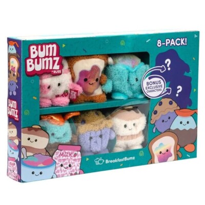 Jazware Russ Berrie Bum Bumz 4.5'' Assorted Childs Plush Value Box 8 RBBZ00667