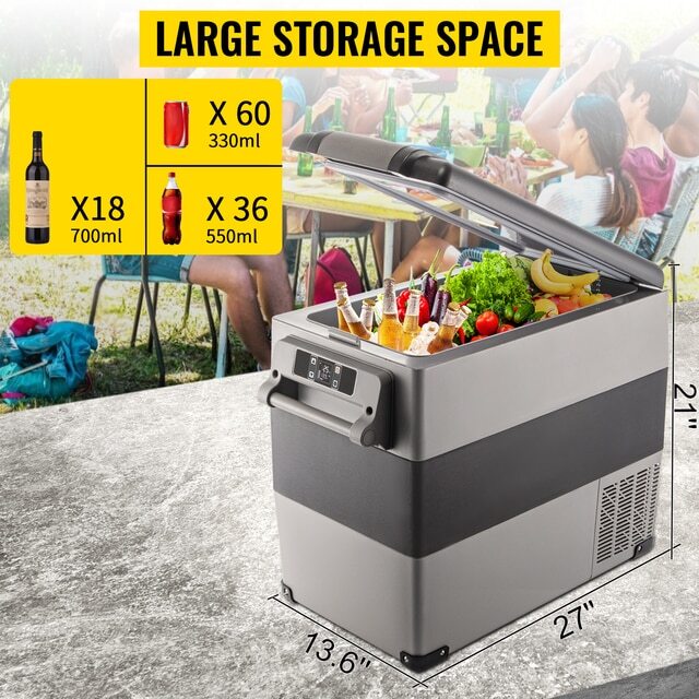 Refrigerator Mini Fridge Freezer Portable Compressor Cooler Ice Box for Camping