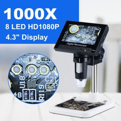 Elikliv 4.3'' Coin Microscope Digital 1000x USB Soldering Microscope for Adults