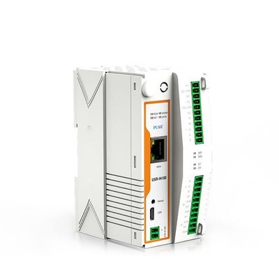 DIN Rail Modbus Gateway with RS485 RS232 USR-M100  Remote IO MQTT SSL/TLS Edge