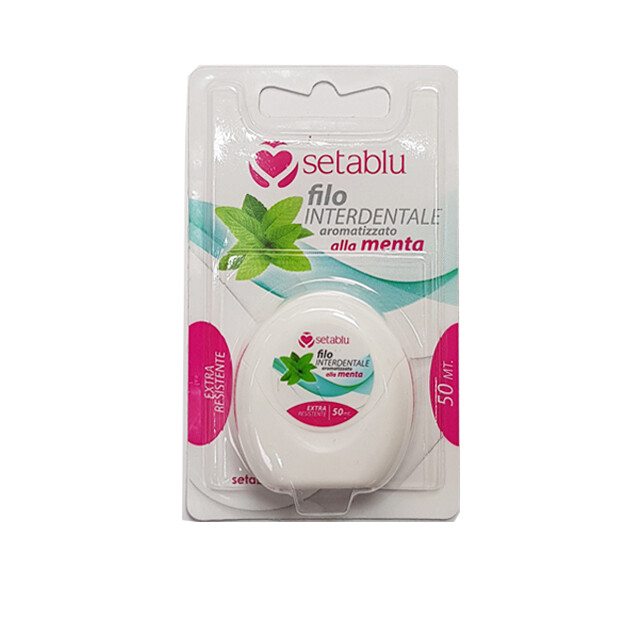 Filo Interdentale 50mt Aromatizzato Alla Menta Pulizia Cura Denti Gengive dfh
