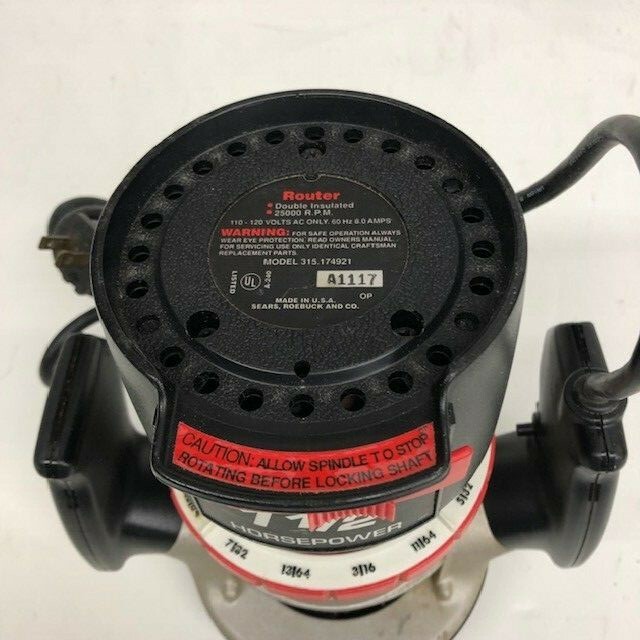SEARS CRAFTSMAN 1.5 HP ROUTER model 315