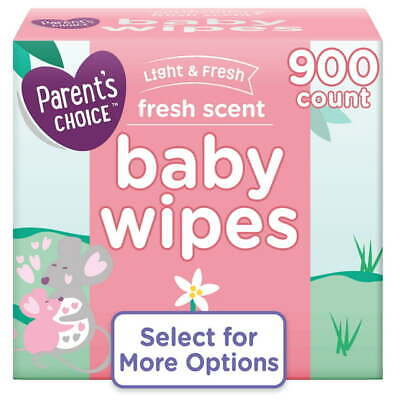 Parent's Choice Fresh Scent Baby Wipes, 900 Count