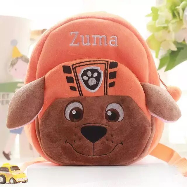 Paw Patrol Cute Dog Cartoon Plush Backpack for little kids 