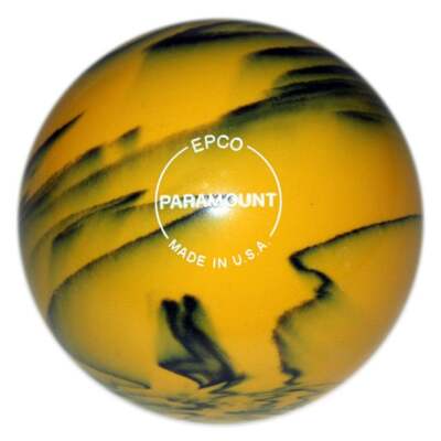 EPCO Duckpin Bowling balls - Paramount Marbleized Glow - Yellow (with engraving)