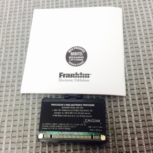 Franklin Bookman French Professor Cartridge BQF-2025