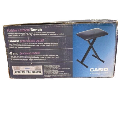 Casio ARBENCH X-Style Adjustable Padded Folding Keyboard Bench (Up To 250lbs)
