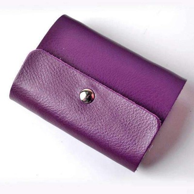 Genuine Leather Card Holder Men's Business Cards Holder Women ID Holders For Car