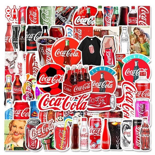 10pcs Coke Inspired Stickers Coca Cola Drink Soda Pop
