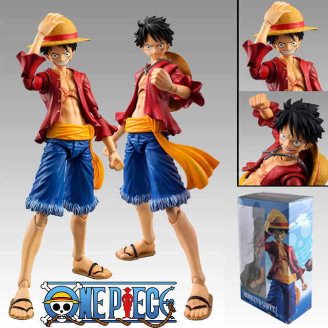 One Piece PVC Action Figure Anime Figma Straw Hat Monkey D Luffy FigurineTo...