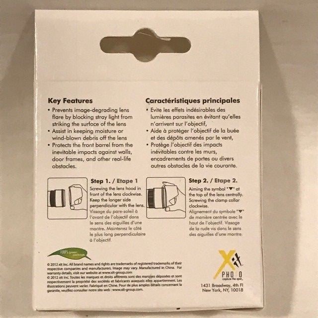 Xit Photo 58mm Hard Tulip Lens Hood for DSLR Cameras & Camcorders - New/Sealed