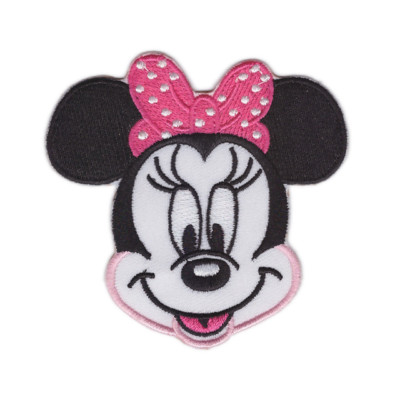 Minnie Mouse Face Embroidered Iron On Sew On Patch Dress Bag tshirt Jacket Skirt
