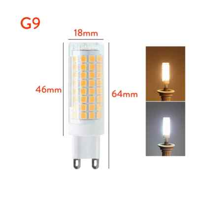 Dimmable LED Light Bulbs G4 G9 BA15D E11 E12 E14 E17 9W Corn Bulbs 220V 110V