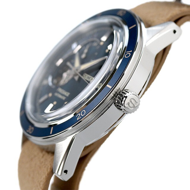 Pre-owned Seiko Presage Basic Sary213 Blue Automatic Mechanical Men's Watch Fast Ship