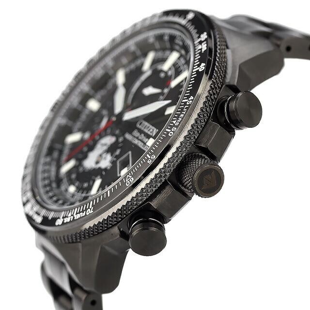 Pre-owned Citizen Promaster By3005-56g Sky Series Geo Trekker Eco Drive Black Men's Watch