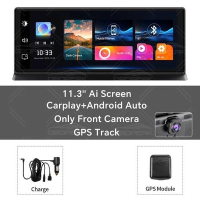 K2 Pro 11.3'' Car Dvr 4k Camera Wireless Carplay Android Auto Ai Screen Dashboard