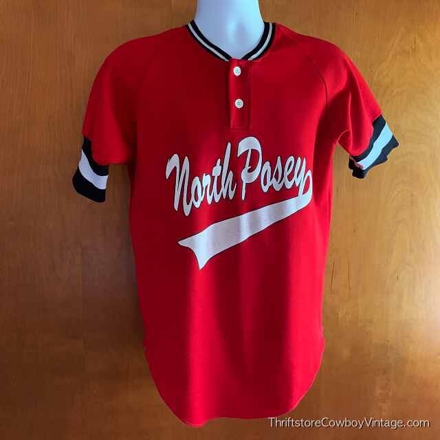 Download Vintage 80s BASEBALL JERSEY North Posey MEDIUM | eBay