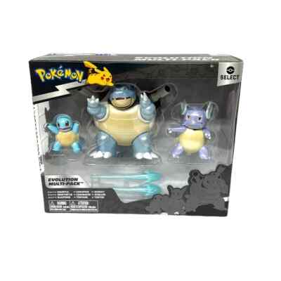 Pokémon Evolution Multi-Pack: Squirtle, Wartortle, Blastoise Figure - Sealed/New