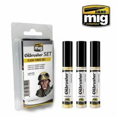 A.MIG 7500 - Ammo by MIG - Oilbrusher Set Flesh Tones (Hautfarben) - NEU