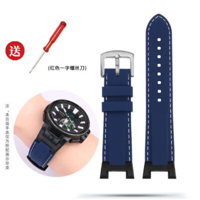 Silicone Watch Band For  PROTREK Series PRW-7000 7000FC Bracelet Strap Tool