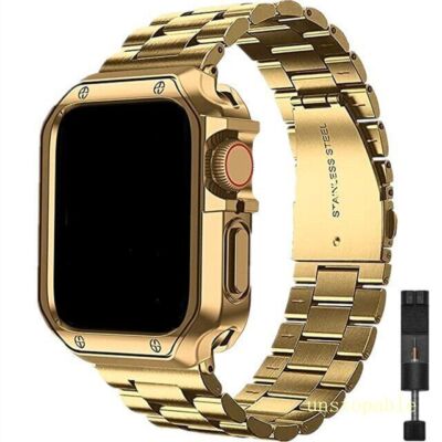 Case+ Stainless Steel Metal Strap for Apple Watch Series 9 8 7 6 SE 5 Ultra 2 49