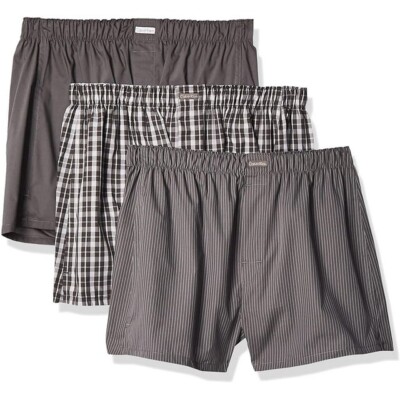 NEW Calvin Klein Men's Underwear Classic Fit 3 Pack Woven BOXER - SALE